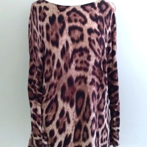 I.N.C Leopard Print long sleeved shirt size 1X $20